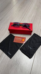 Cartier Rimless Γυαλιά Ηλίου με Μαύρους Φακούς