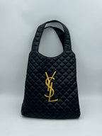 Saint Laurent Icare Maxi Μαύρη Καπιτονέ Τσάντα