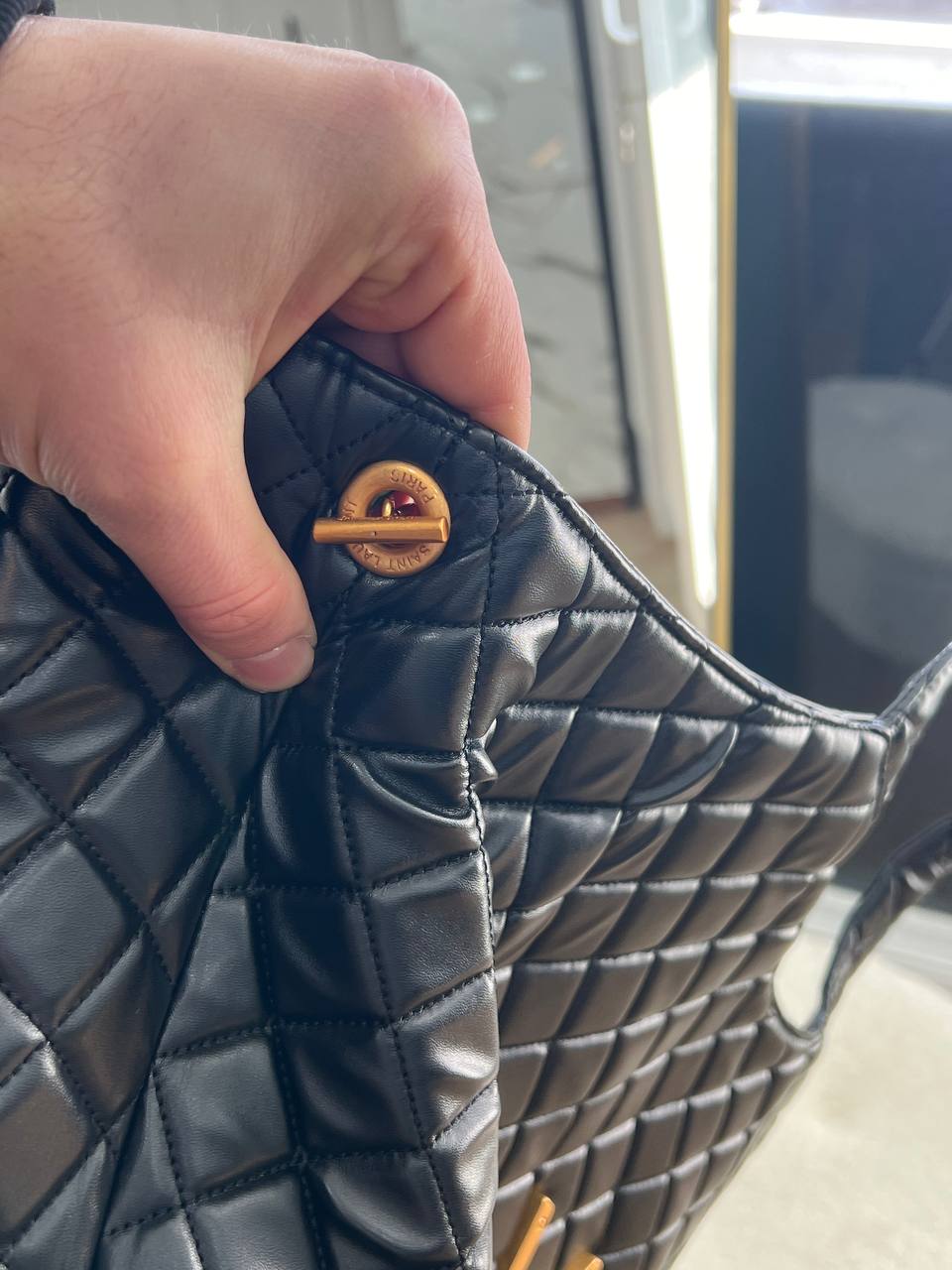 Saint Laurent Icare Maxi Μαύρη Καπιτονέ Τσάντα