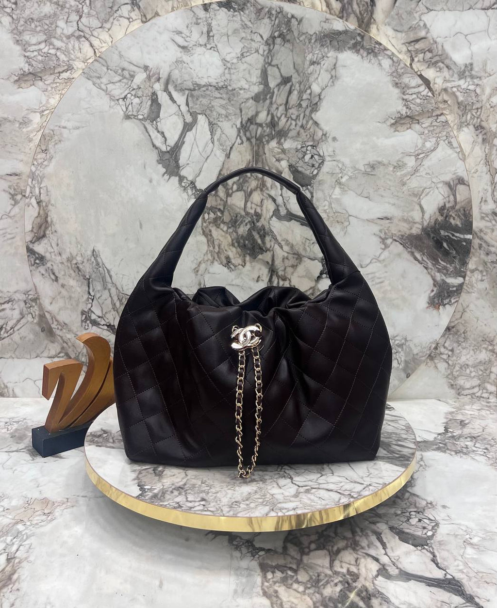 Chanel Hobo Bag Καπιτονέ - Μαύρη