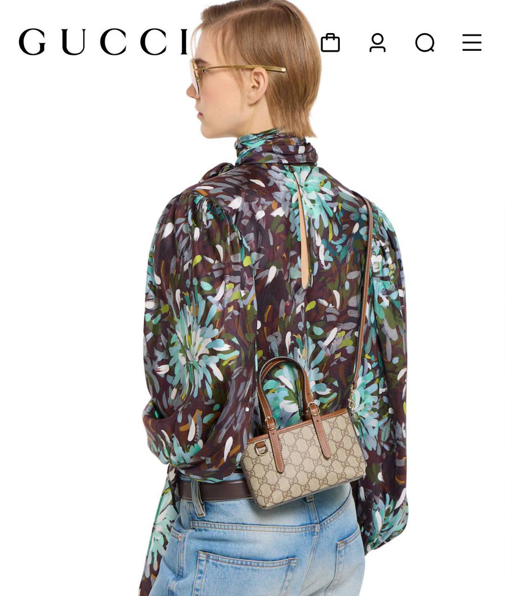 Gucci GG Emblem Mini Tote Bag