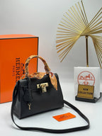 Hermès Mini Kelly Black Bag με Twilly – Μαυρη