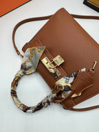 Hermès Mini Kelly Black Bag με Twilly – Καφέ