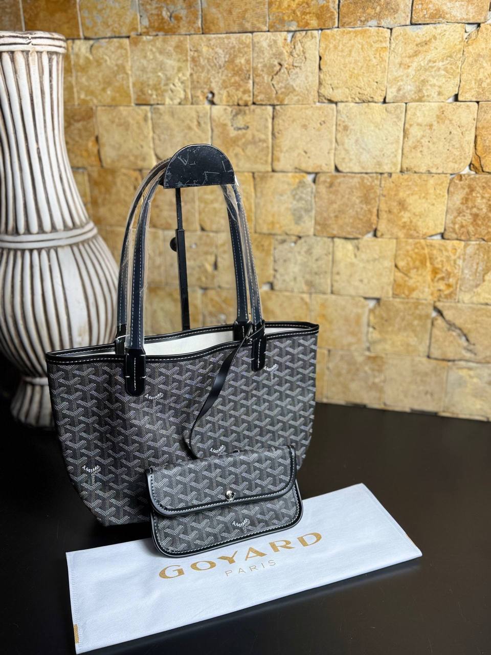 Goyard Saint Louis Tote Bag Μαύρη – Small