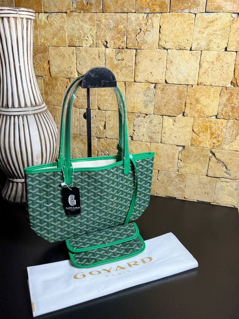 Goyard Saint Louis Tote Bag Πράσινη – Small