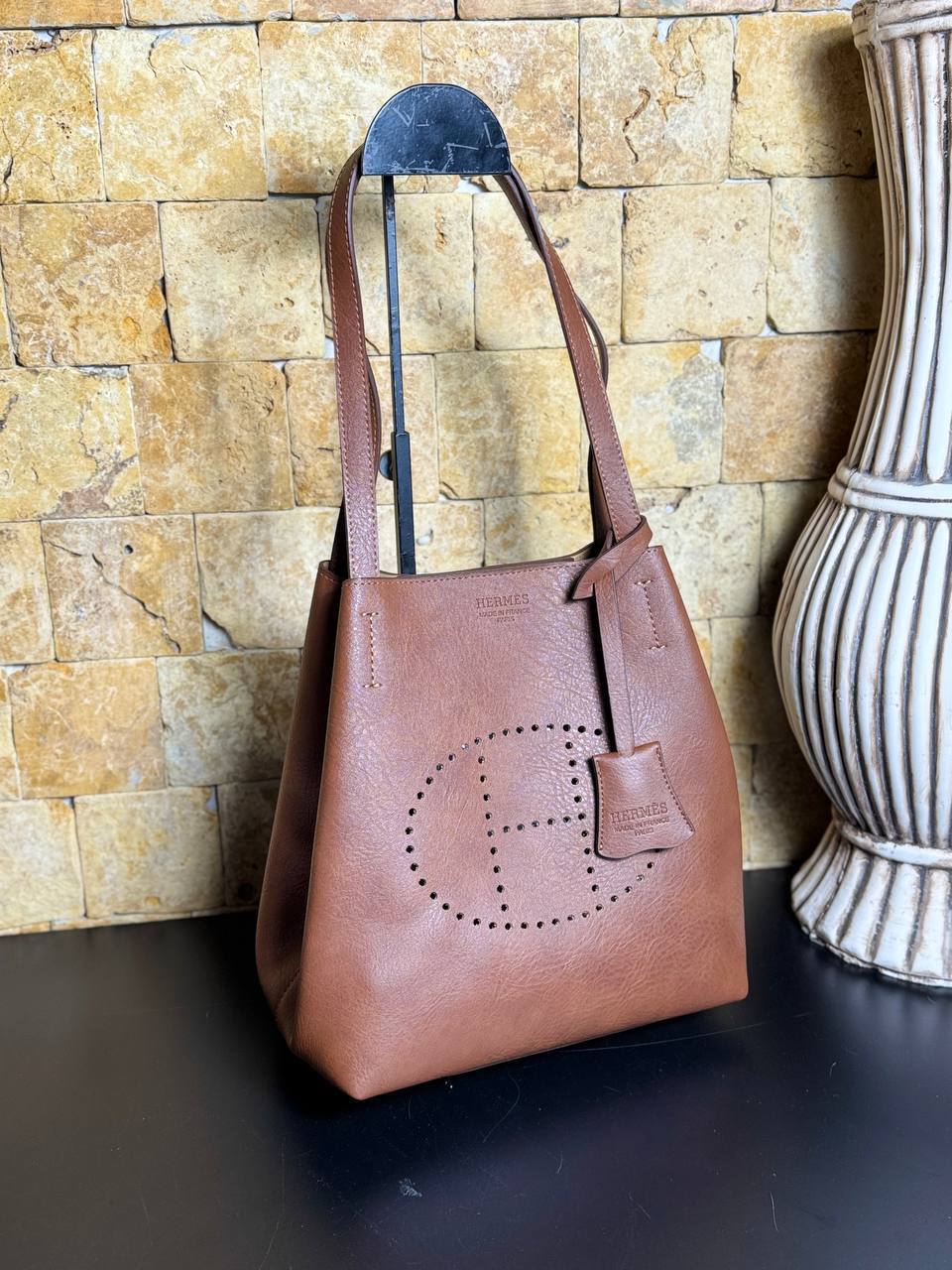 Hermès Evelyne Τσάντα Ώμου με 2 Νεσεσέρ – Καφέ