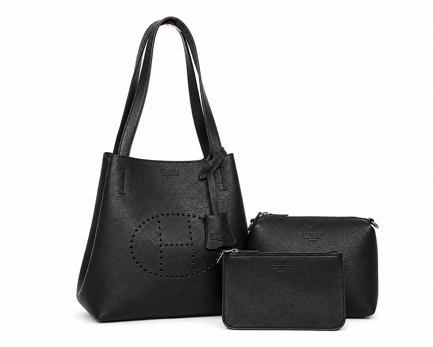Hermès Evelyne Τσάντα Ώμου με 2 Νεσεσέρ – Μαύρη