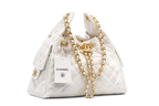 CHANEL 25 Μαύρη Τσάντα - Άσπρη Medium