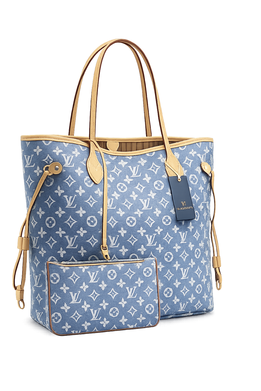 Louis Vuitton Neverfull Tote Bag - Light Jeans