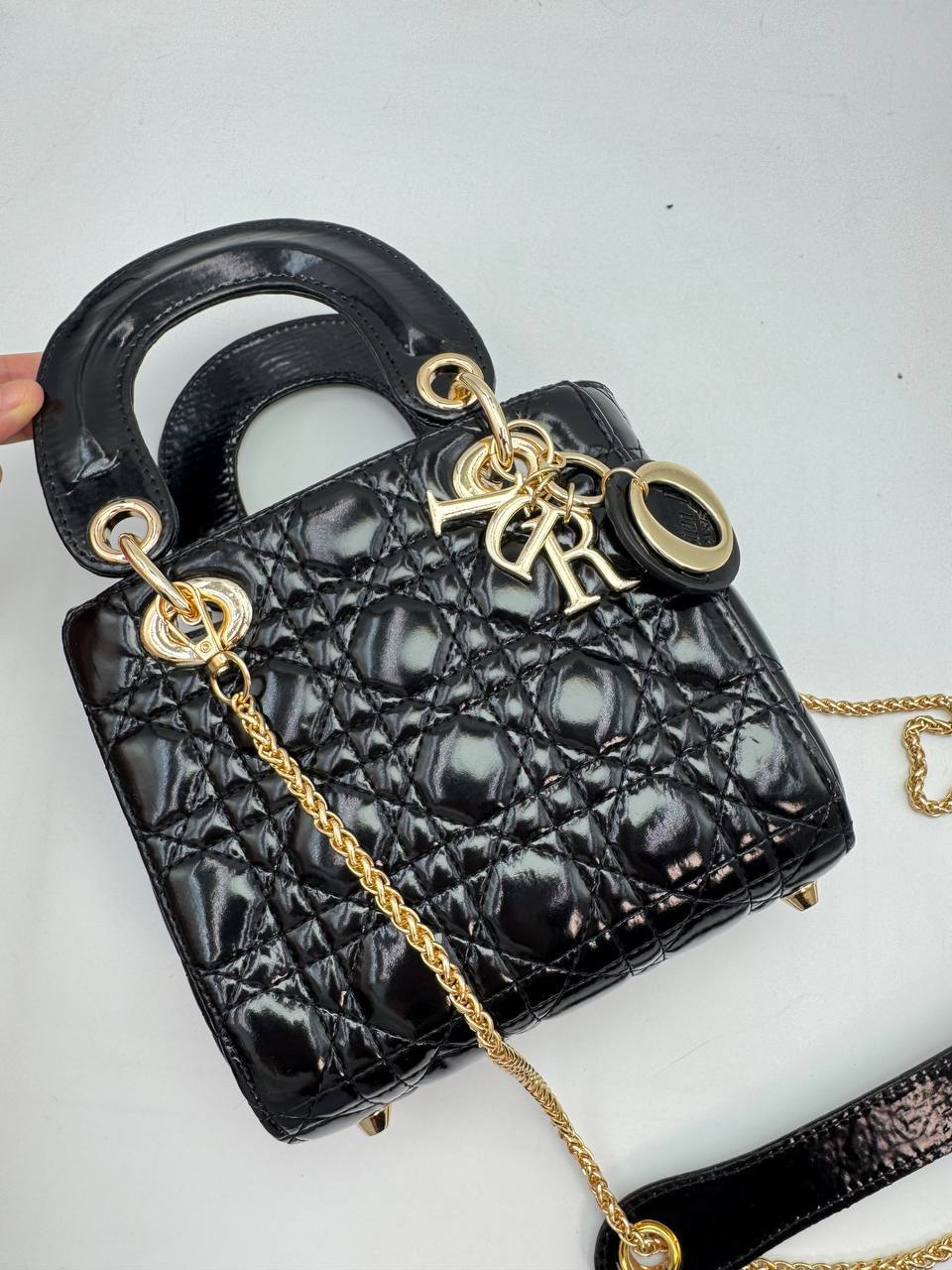 Dior - Lady Dior Ασπρη Shiny Bag