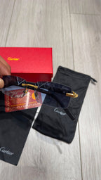 Cartier Rimless Γυαλιά Ηλίου με Μαύρους Φακούς