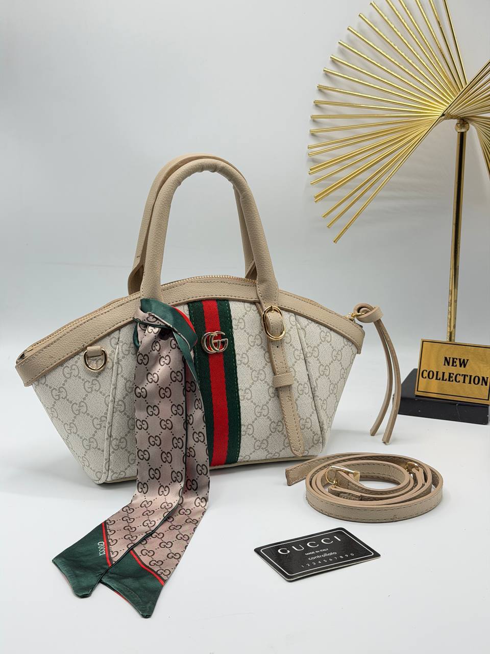 Gucci Ophidia Mini Tote Bag - Beige