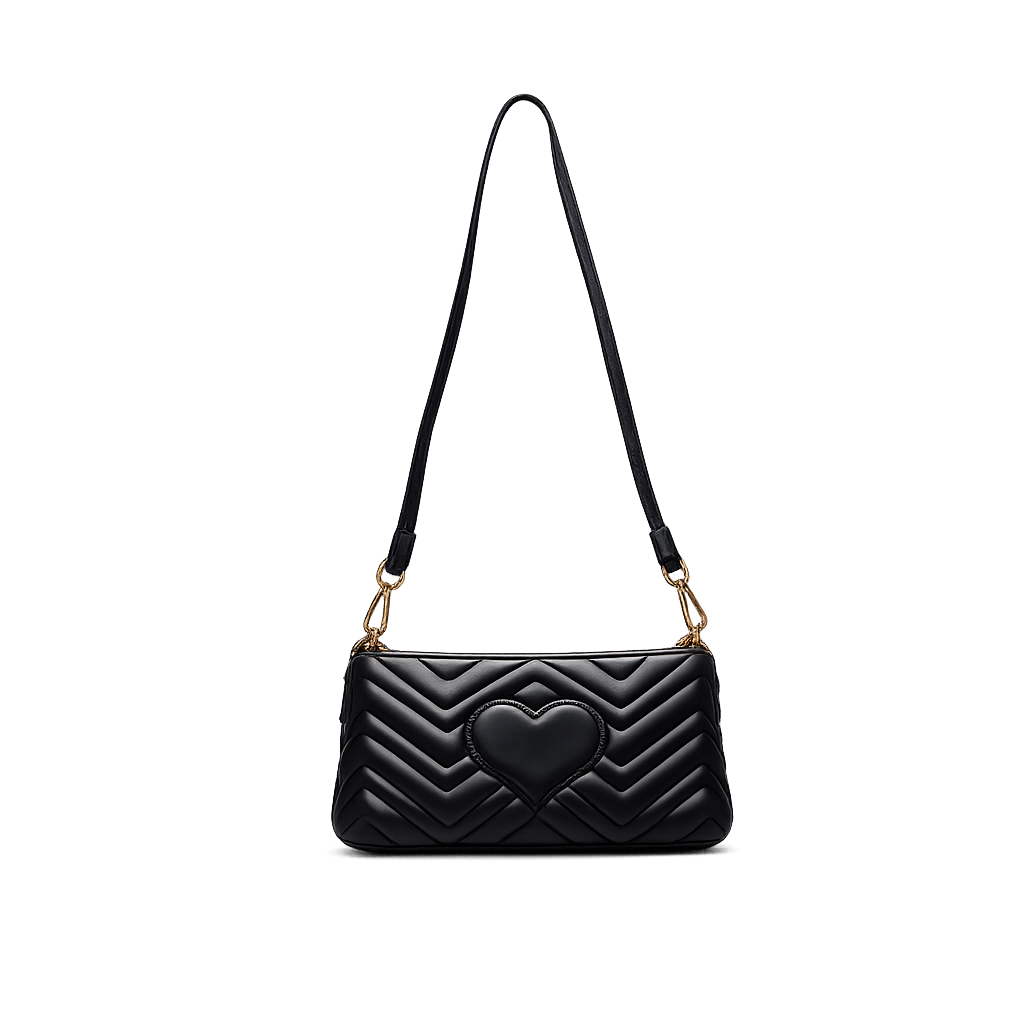 Gucci GG Marmont Matelassé black με αλυσίδα και λουράκι