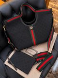 Gucci GIGLIO Tote Large - Μαύρη Canvas