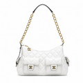 Chanel Shiny Trendy Pockets Hobo White