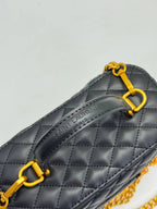 YSL Saint Laurent Vanity Quilted Bag Shiny Black Gold