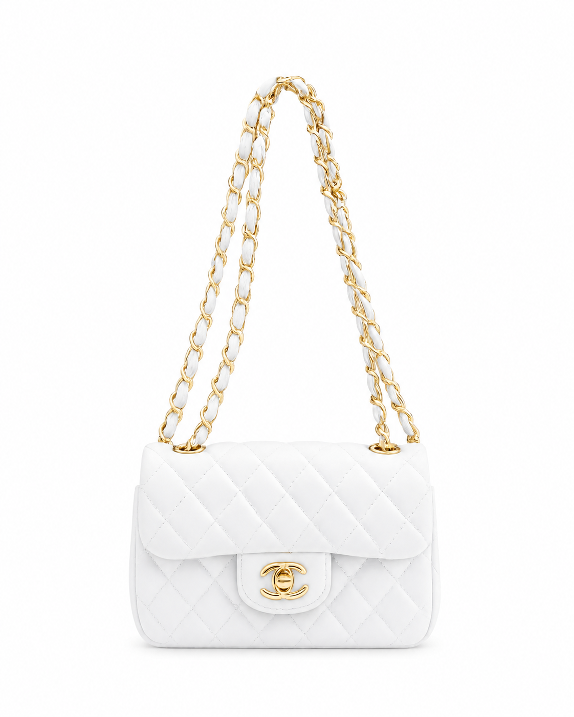 Chanel 1.55 White Bag