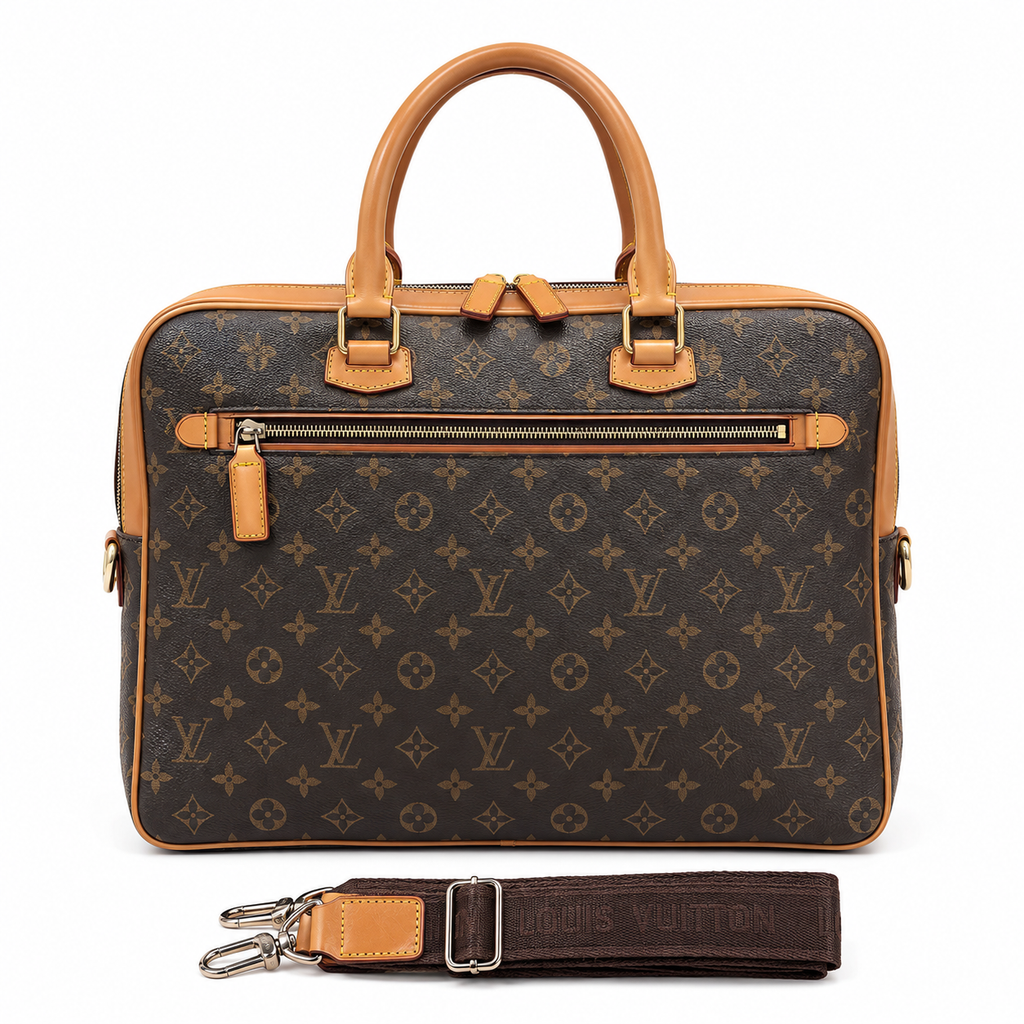 Louis Vuitton Monogram επαγγελματική τσάντα σε λευκό φόντο