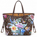 Louis Vuitton Neverfull GM Floral Monogram καφέ τσάντα με λουλούδια