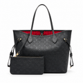 Louis Vuitton Neverfull MM μαύρη Monogram Empreinte με αποσπώμενο νεσεσέρ