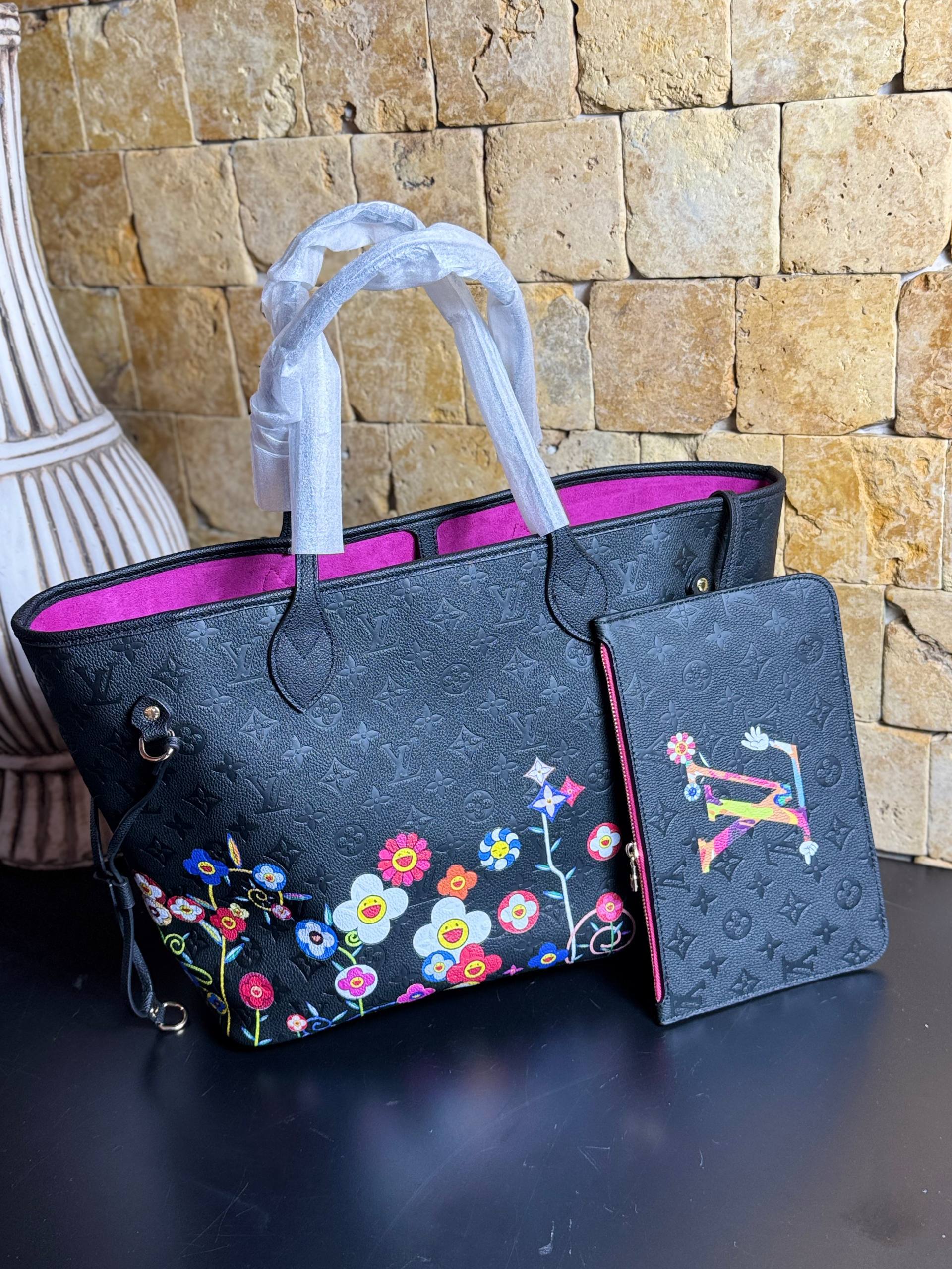 Louis Vuitton Neverfull Murakami Monogram Flowers - Limited Edition black