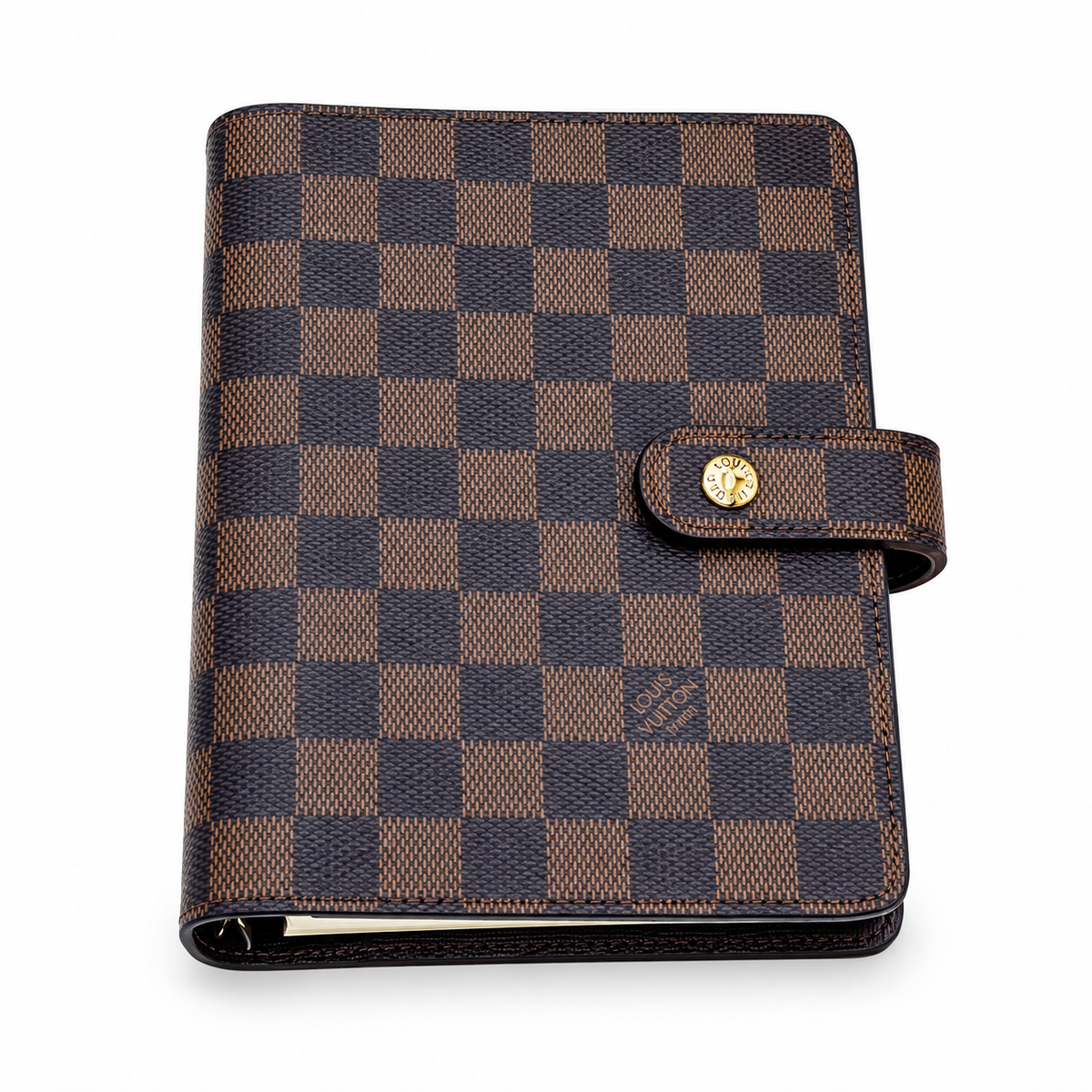Ατζέντα Louis Vuitton Damier σε λευκό φόντο