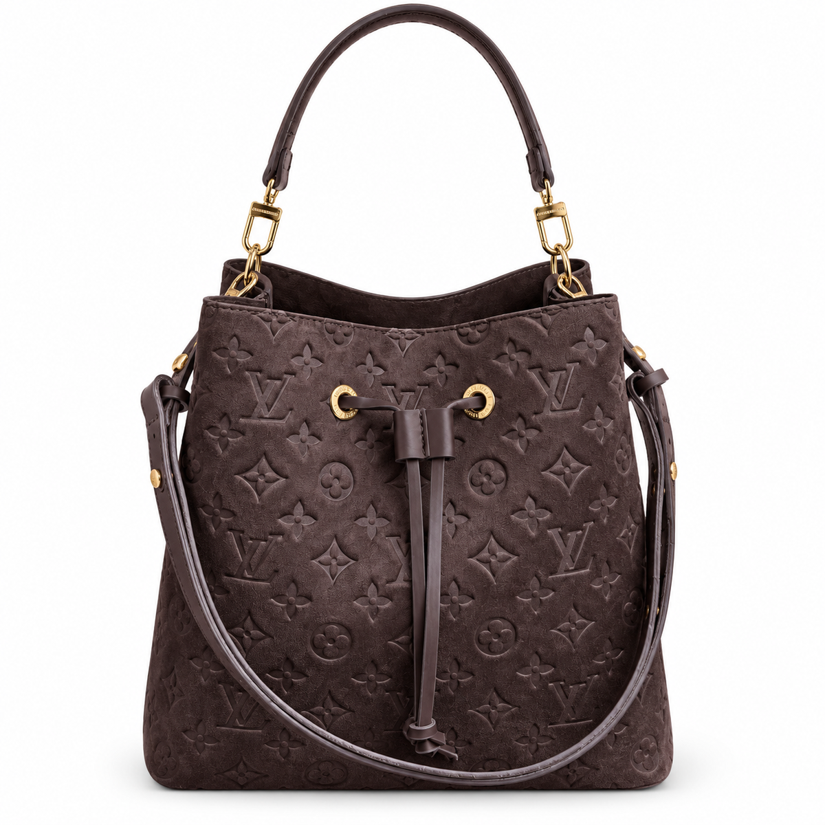 Louis Vuitton καφέ πουγκί – λευκό φόντο