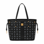 MCM Shopper Bag Visetos Μαύρη