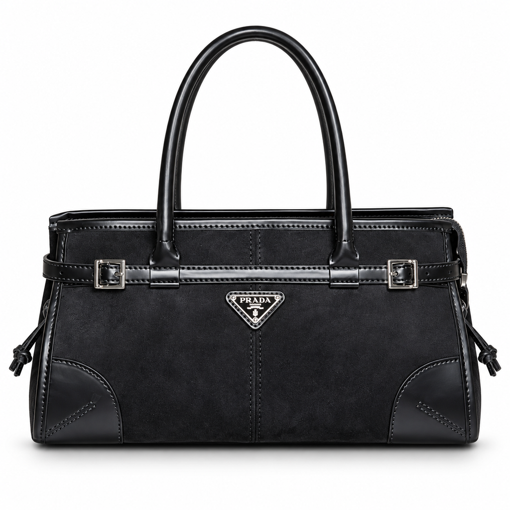 Prada Bonnie μαύρη – λευκό φόντο