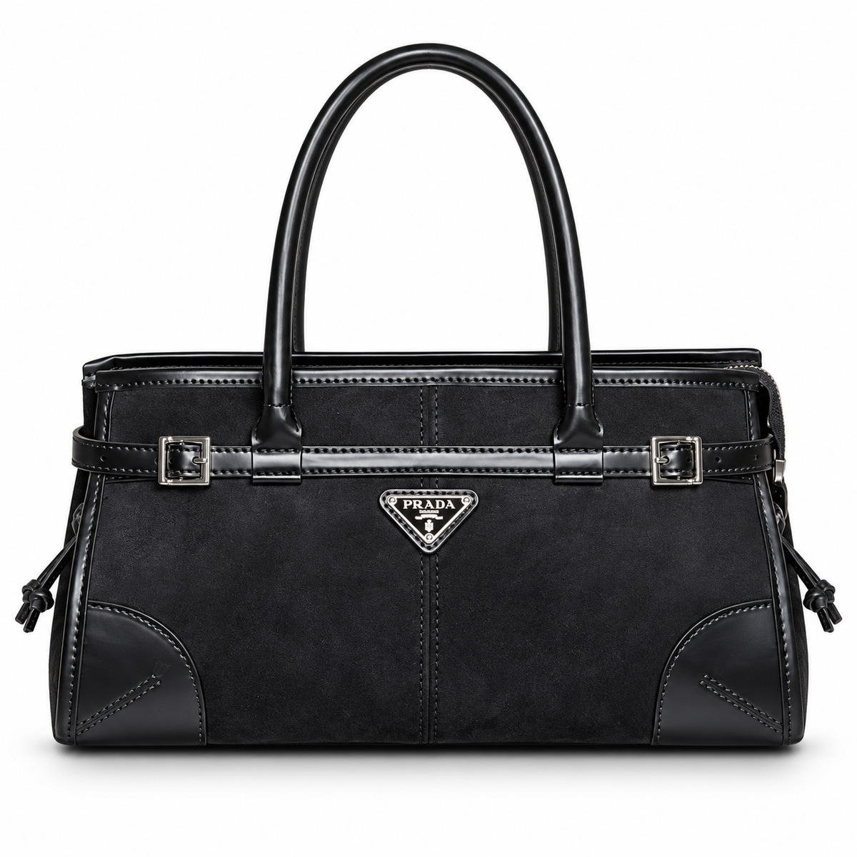 Prada Bonnie μαύρη – λευκό φόντο