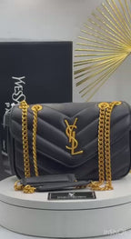 YSL Saint Laurent Loulou Μαύρη Μεσαία