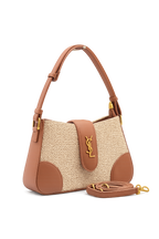 YSL Saint Laurent Straw Shoulder Bag – Καφέ